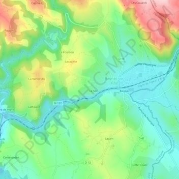 Frons地形图、海拔、地势
