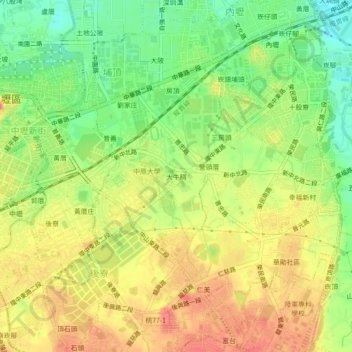大牛稠地形图、海拔、地势