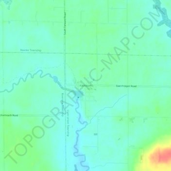 Falmouth地形图、海拔、地势