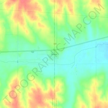 Studley地形图、海拔、地势