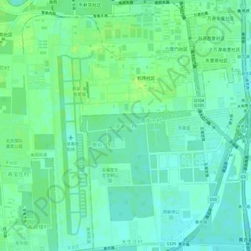 南街二村地形图、海拔、地势