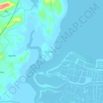 Guibongan地形图、海拔、地势