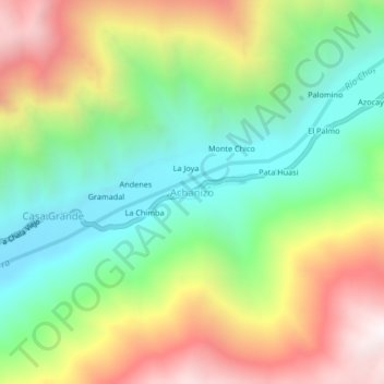 Achanizo地形图、海拔、地势