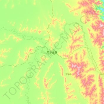 若尔盖县地形图、海拔、地势