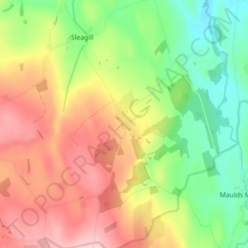 Reagill地形图、海拔、地势