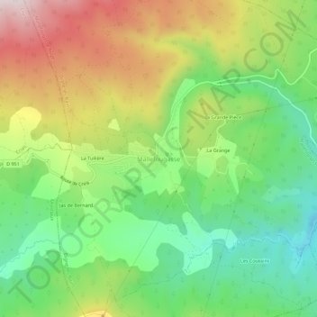 Mallefougasse地形图、海拔、地势