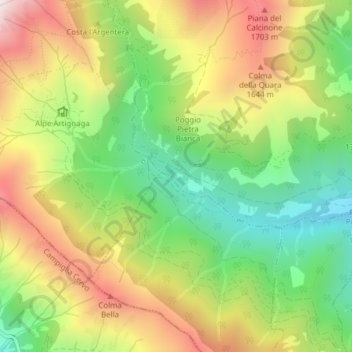 Alpe Rondolere地形图、海拔、地势