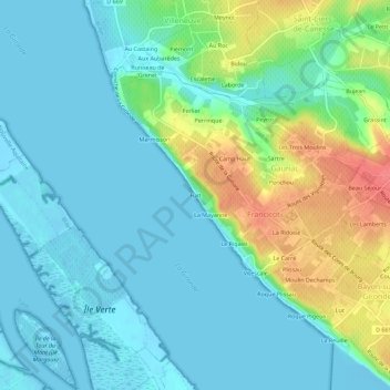Furt地形图、海拔、地势