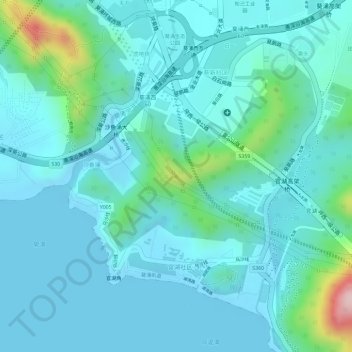 雷公山地形图、海拔、地势