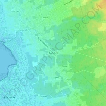 Bas Vallon地形图、海拔、地势