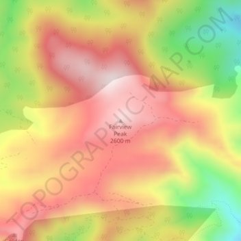 Fairview Peak地形图、海拔、地势