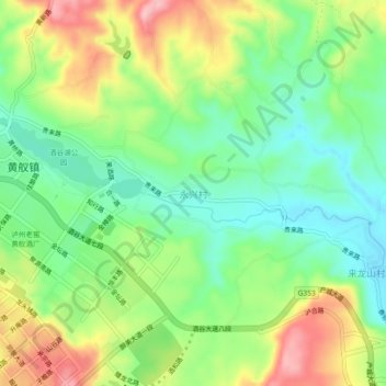 永兴村地形图、海拔、地势