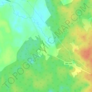 Голубево地形图、海拔、地势