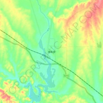 唐县镇地形图、海拔、地势