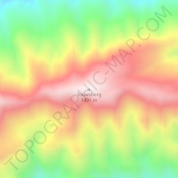 Touwsberg地形图、海拔、地势