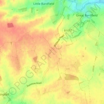 Oxen End地形图、海拔、地势