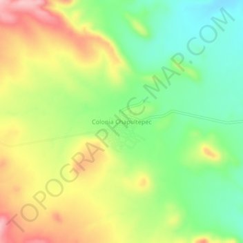 Colonia Chapultepec地形图、海拔、地势
