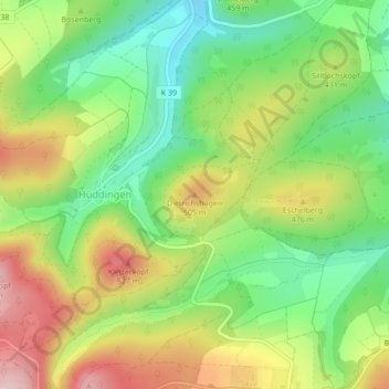 Dietrichshagen地形图、海拔、地势