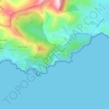 Le dattier地形图、海拔、地势