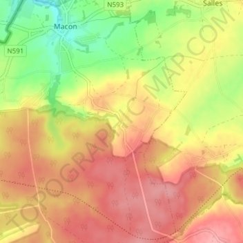 Monceau-Imbrechies地形图、海拔、地势