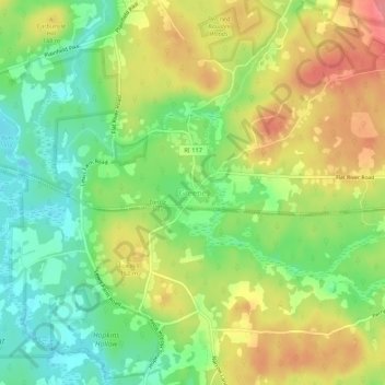 Greene地形图、海拔、地势