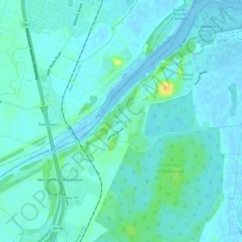 Kainga地形图、海拔、地势