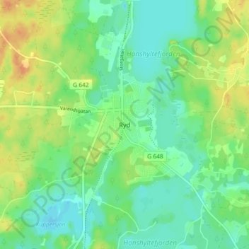 Ryd地形图、海拔、地势