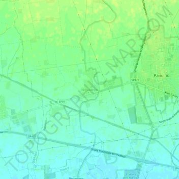 Nosadello地形图、海拔、地势