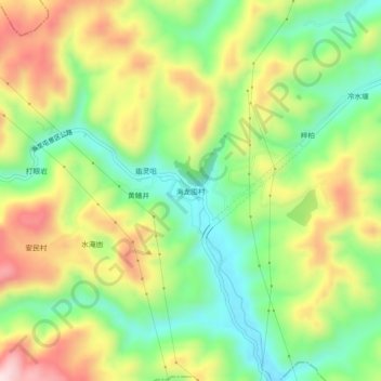 海龙囤村地形图、海拔、地势