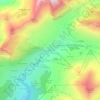 Le Chinaillon地形图、海拔、地势