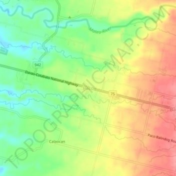 Paco地形图、海拔、地势