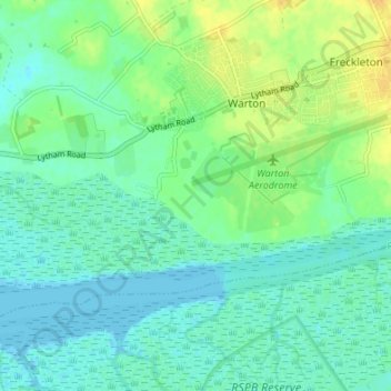 Warton Bank地形图、海拔、地势