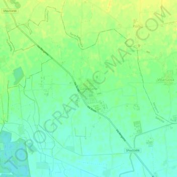 Gallignano地形图、海拔、地势