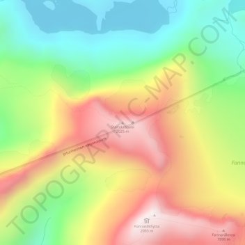 Steindalsnosi地形图、海拔、地势
