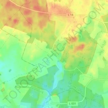 Glambeck地形图、海拔、地势