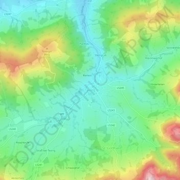 Texing地形图、海拔、地势