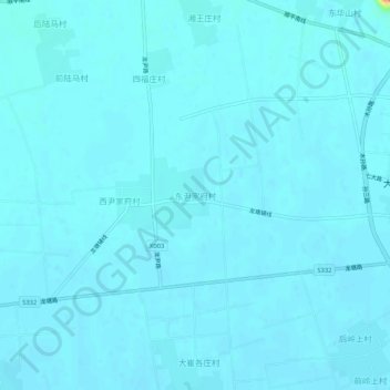 东尹家府村地形图、海拔、地势