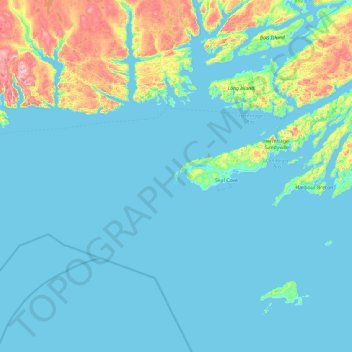Pass Island地形图、海拔、地势