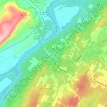 Montague地形图、海拔、地势
