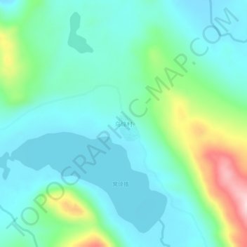 乌琼村地形图、海拔、地势