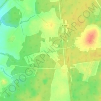 Копылово地形图、海拔、地势