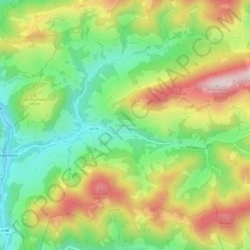 Oberamt地形图、海拔、地势