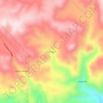 Churajon地形图、海拔、地势