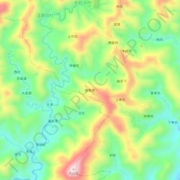 鲫鱼背地形图、海拔、地势