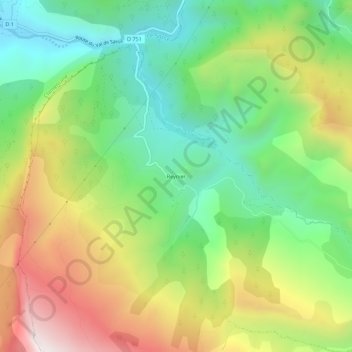 Reynier地形图、海拔、地势