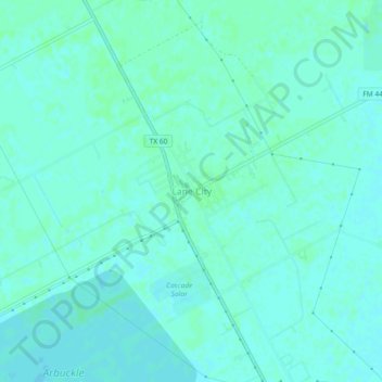 Lane City地形图、海拔、地势