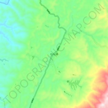 社坛镇地形图、海拔、地势