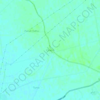 Chatto地形图、海拔、地势