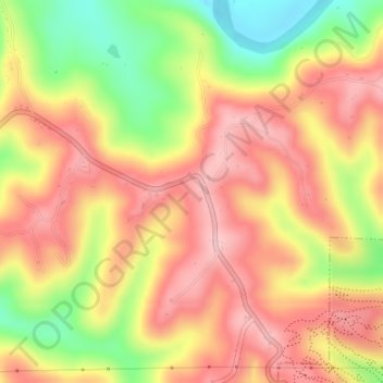 Inspiration Point地形图、海拔、地势