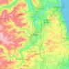 达勒姆地形图、海拔、地势